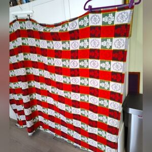 Tapestry Style Woven Table Cloth 61"X 71" Vintage Excellent Condition Heavy Duty